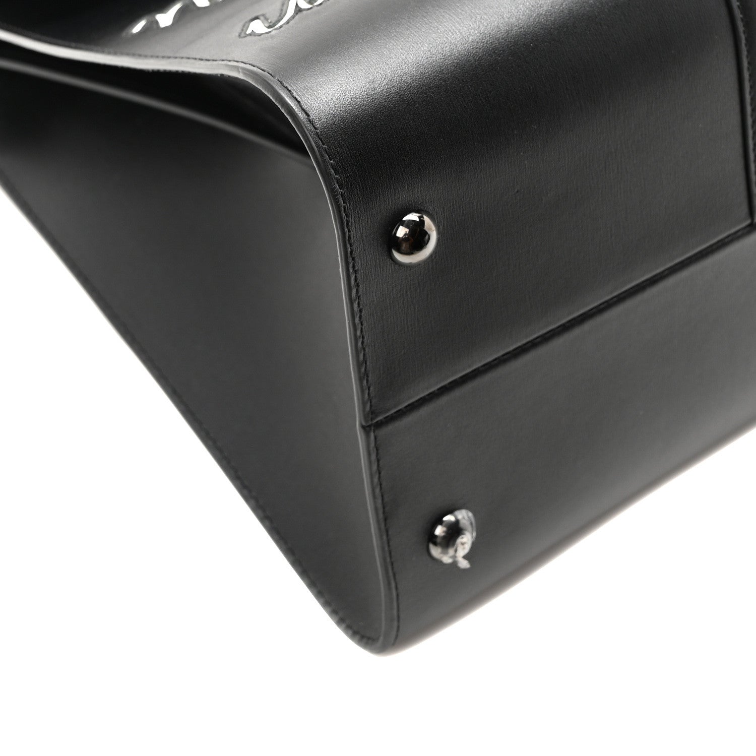Delvaux Calfskin MM L'Humour Brillant Satchel Black 8 of 9