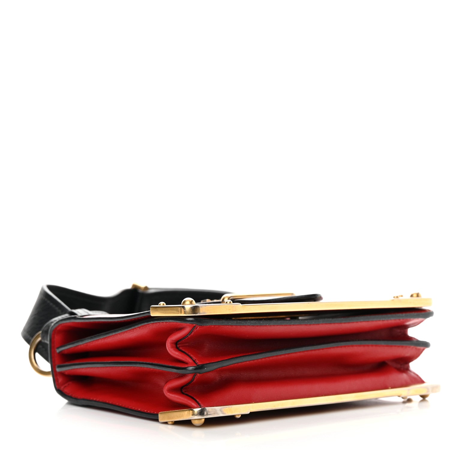 Prada City Calfskin Saffiano Cahier Bag Fuoco Black 4 of 17