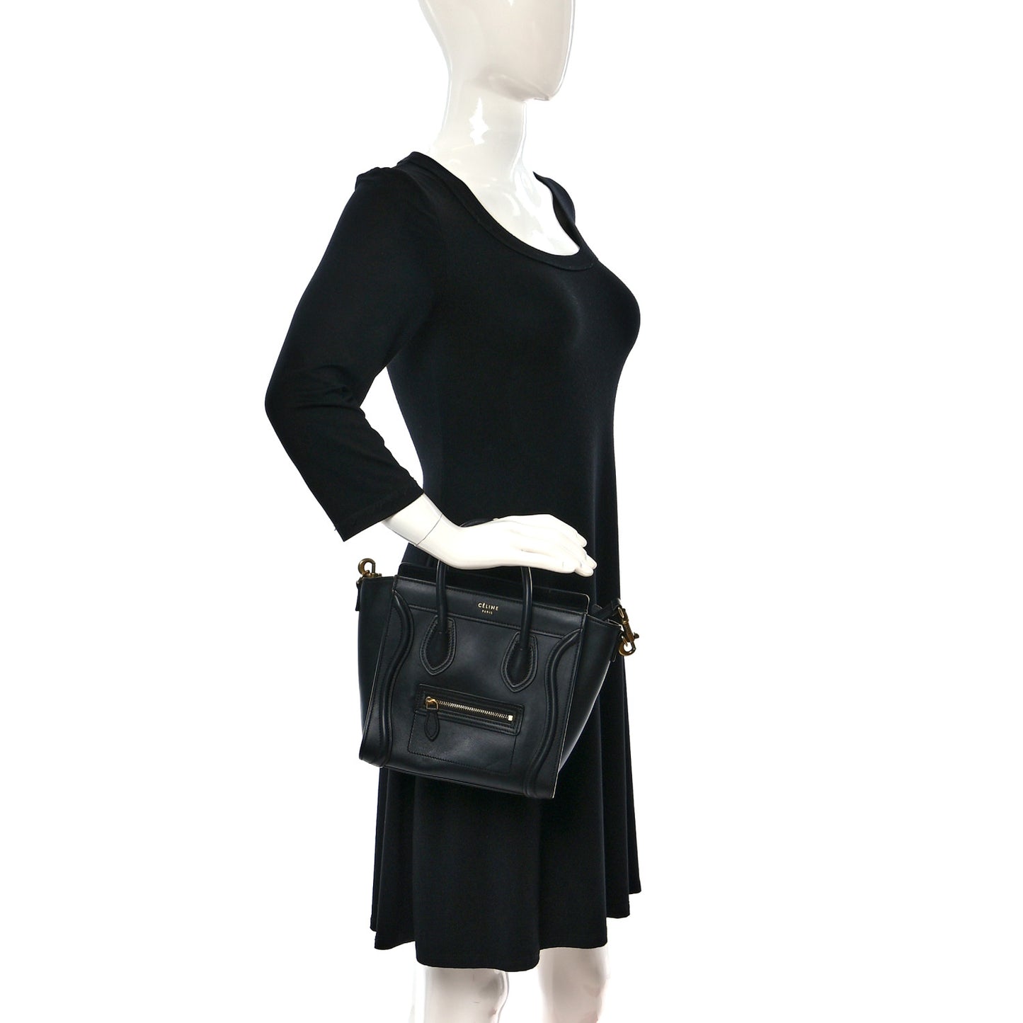 Smooth Calfskin Nano Luggage Black
