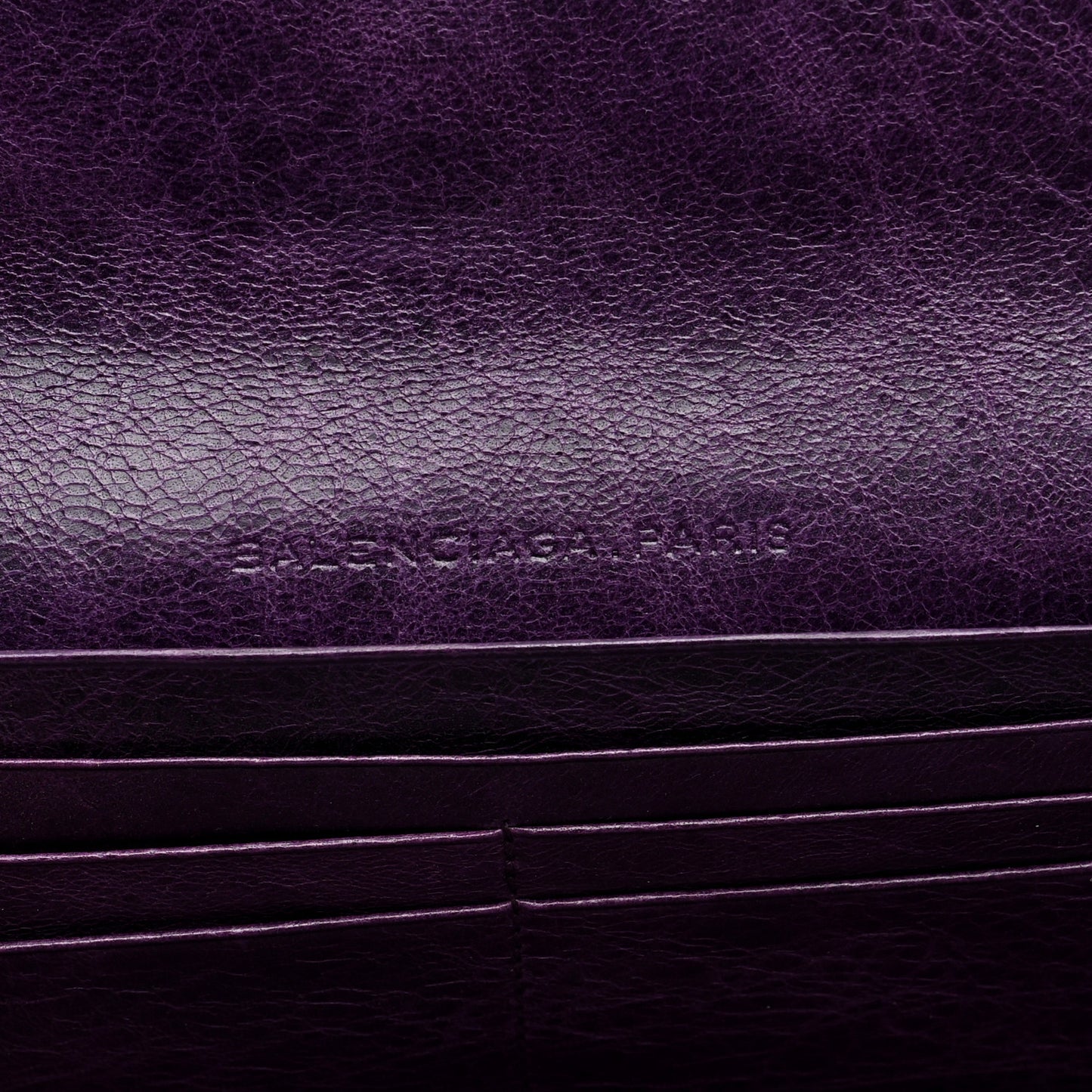 Agneau Classic Hardware Continental Zip Around Wallet Violet
