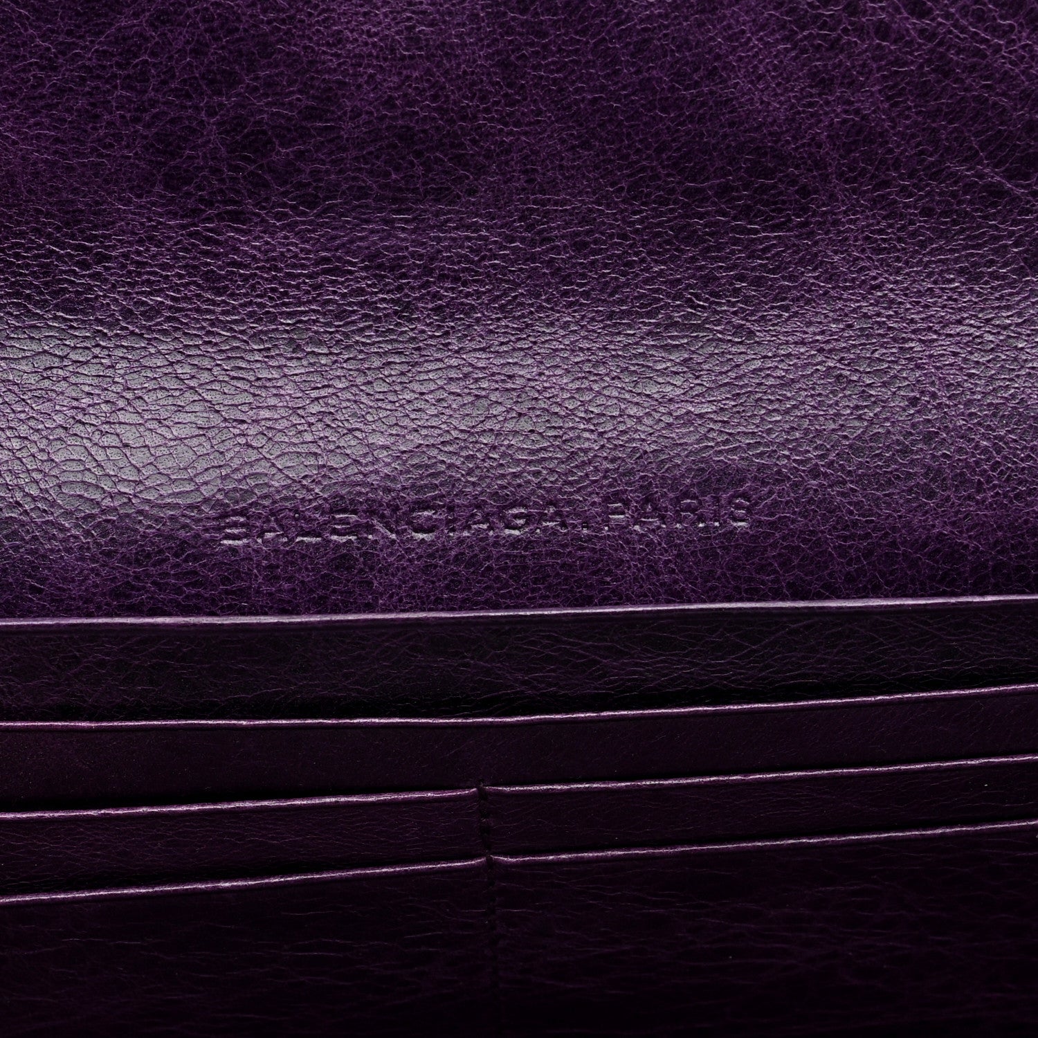 Balenciaga Agneau Classic Hardware Continental Zip Around Wallet Violet 6 of 6
