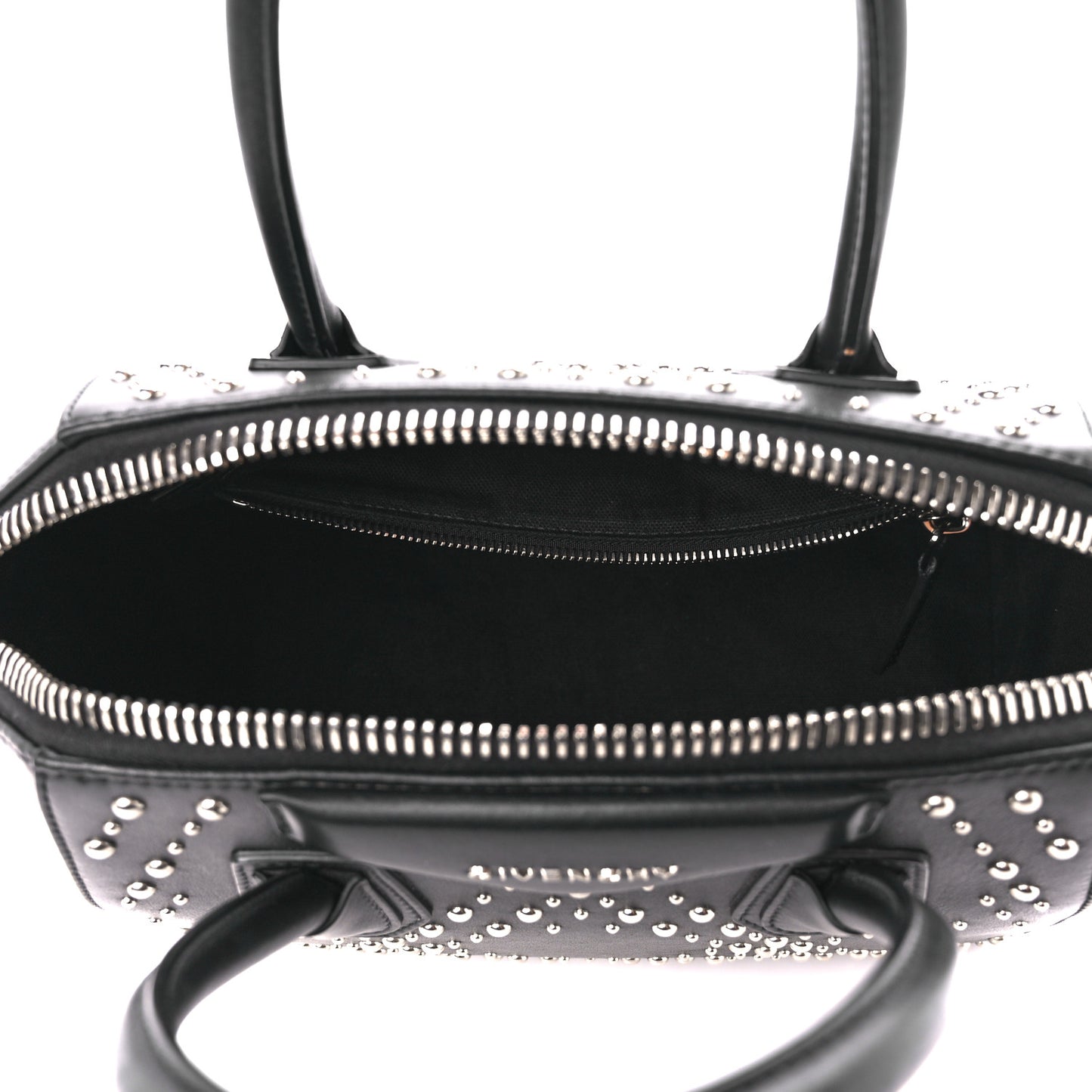 Smooth Calfskin Small Studded Antigona Black