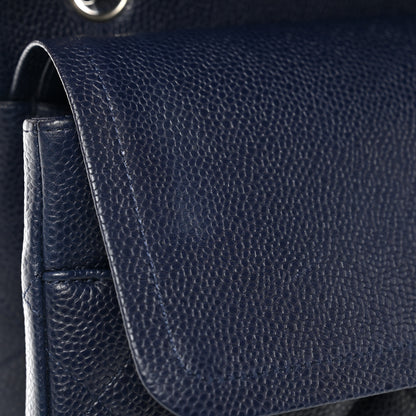 Chanel Caviar Quilted Jumbo Double Flap Navy Blue 11 of 11