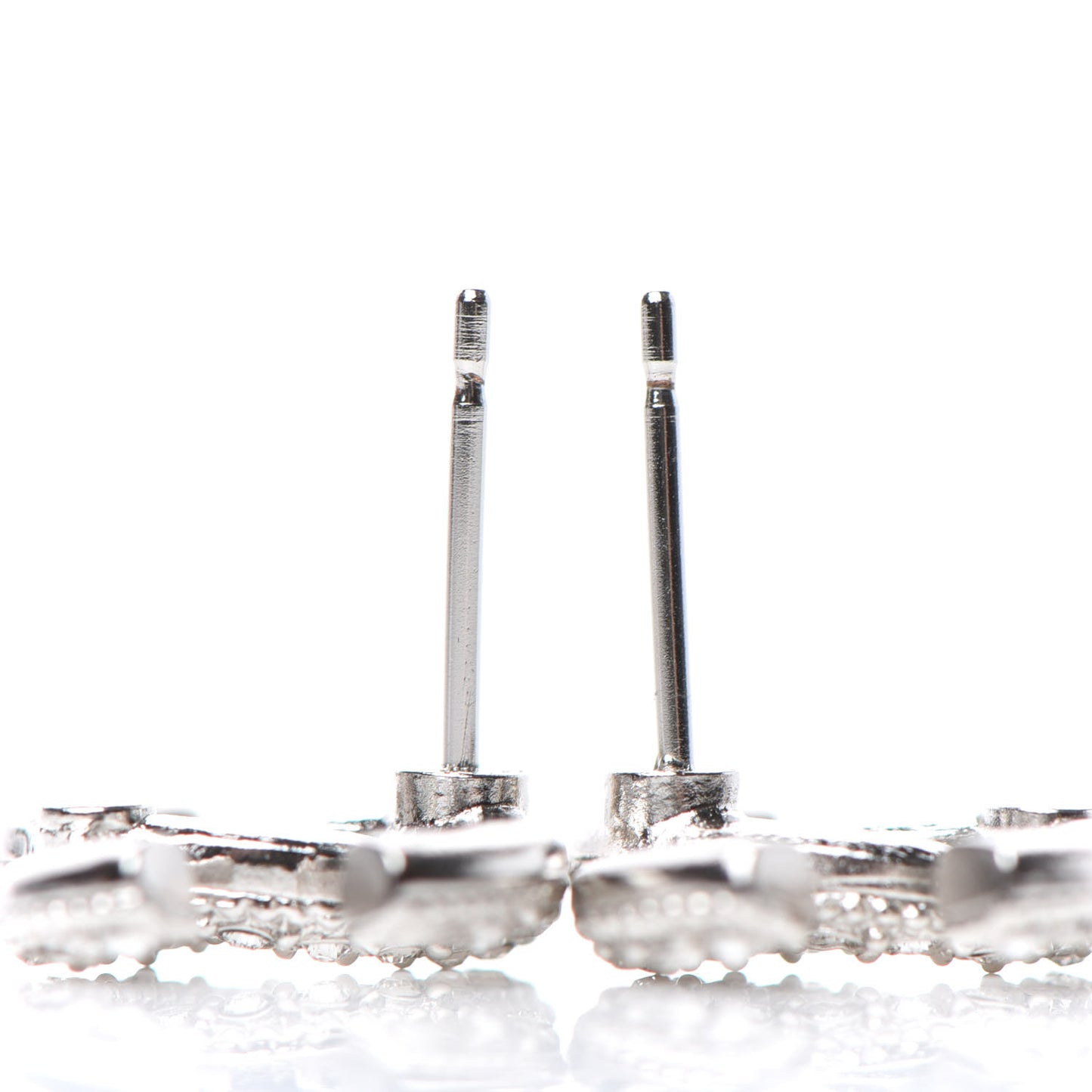 Crystal CC Earrings Silver