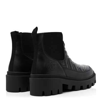 Gucci Calfskin Nappa Matelasse Frances Chelsea Boots 39 Black 4 of 8