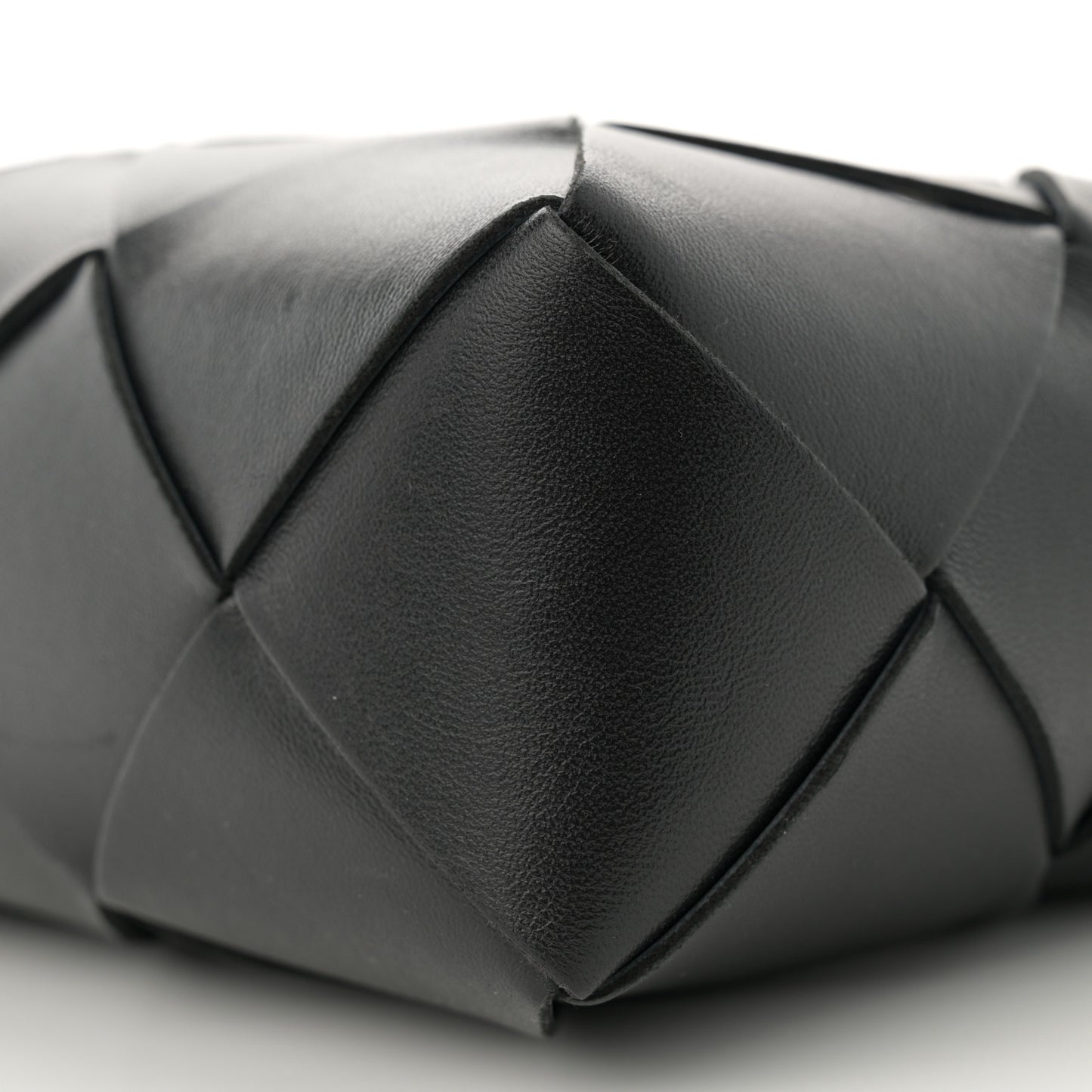 Lambskin Maxi Intrecciato Small Cassette Camera Bag Black
