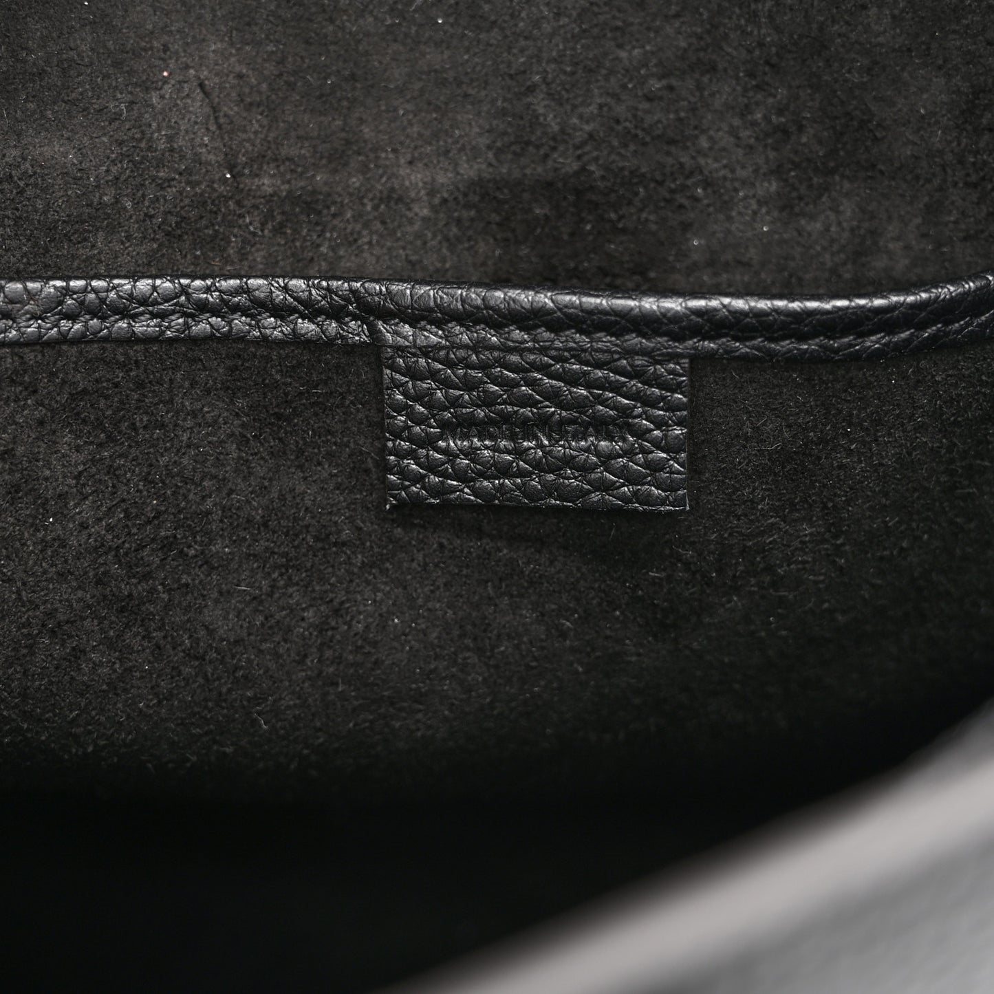 Drummed Calfskin Nano Luggage Black