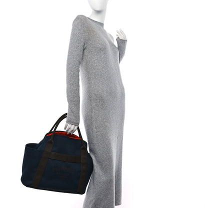 Hermes Toile Sac De Pansage Groom Bleu Navy Feu 2 of 16
