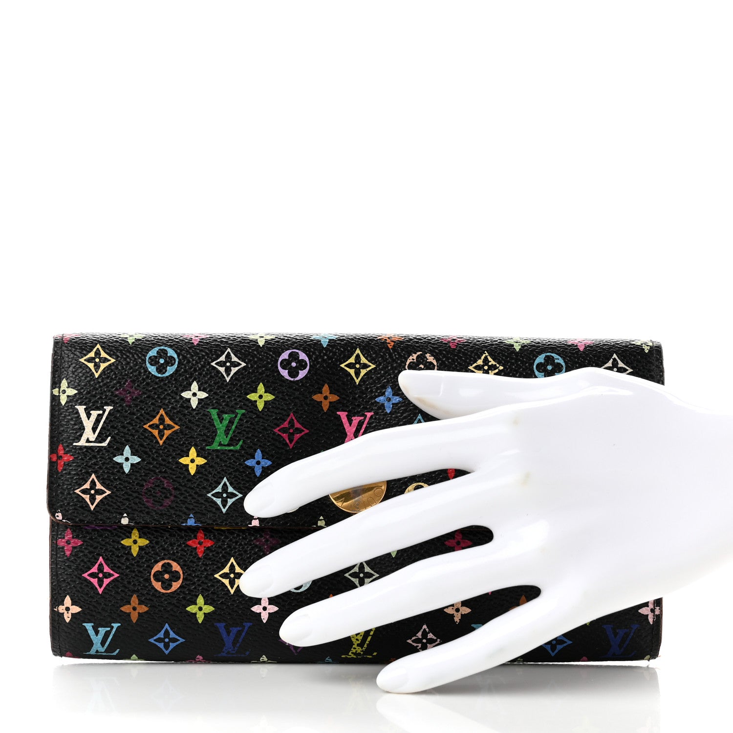 Louis Vuitton Monogram Multicolor Sarah Wallet Black Grenade 2 of 12