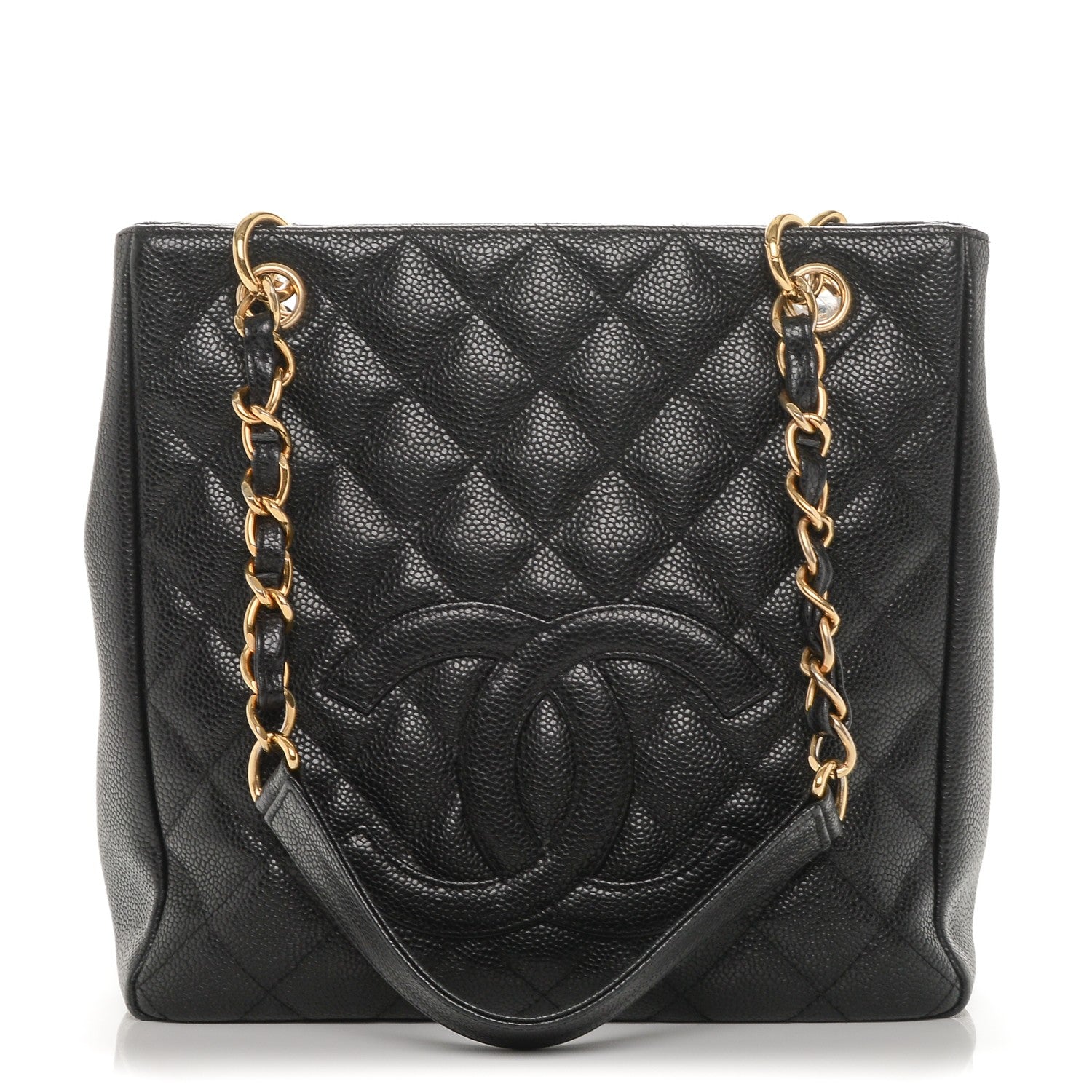 Chanel Caviar Quilted Petit Shopping Tote PST Black 1 of 6