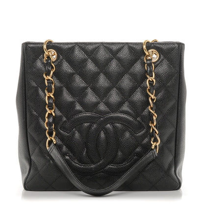 Chanel Caviar Quilted Petit Shopping Tote PST Black 1 of 6