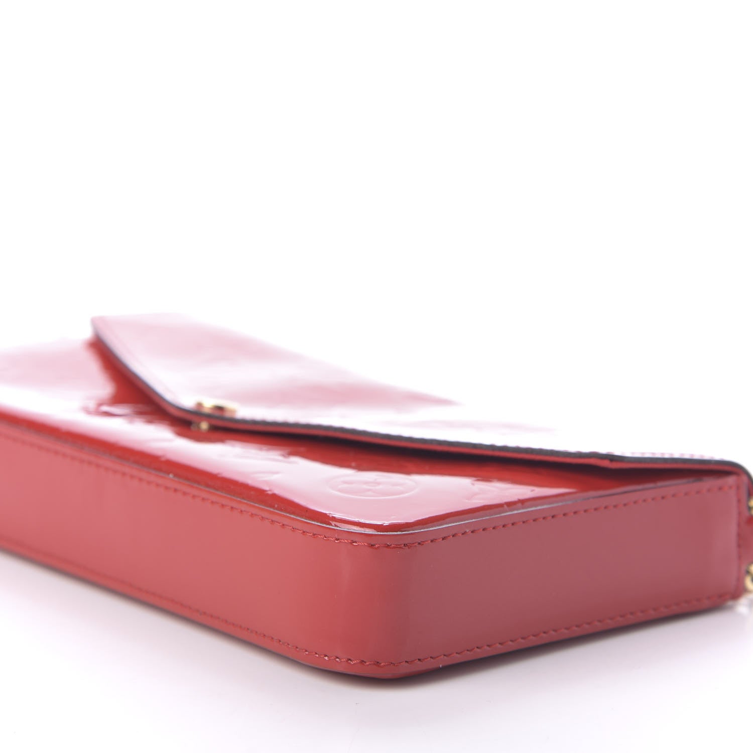 Louis Vuitton Vernis Felicie Pochette Chain Wallet Cherry 10 of 12