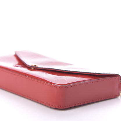 Louis Vuitton Vernis Felicie Pochette Chain Wallet Cherry 10 of 12