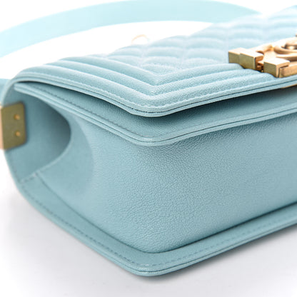 Chanel Caviar Quilted Small Boy Flap Light Blue 8 of 10