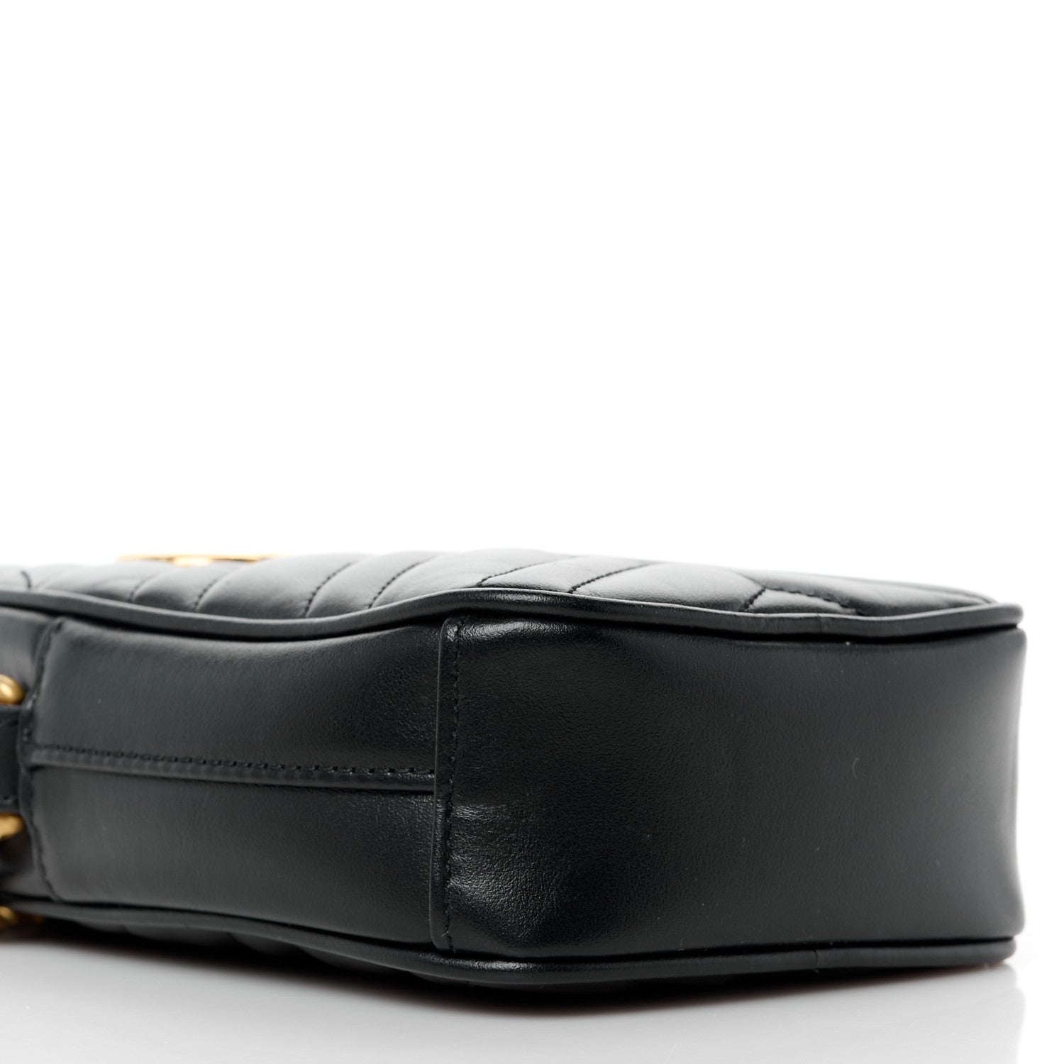 Gucci Calfskin Matelasse Mini GG Marmont Crossbody Bag Black 9 of 10