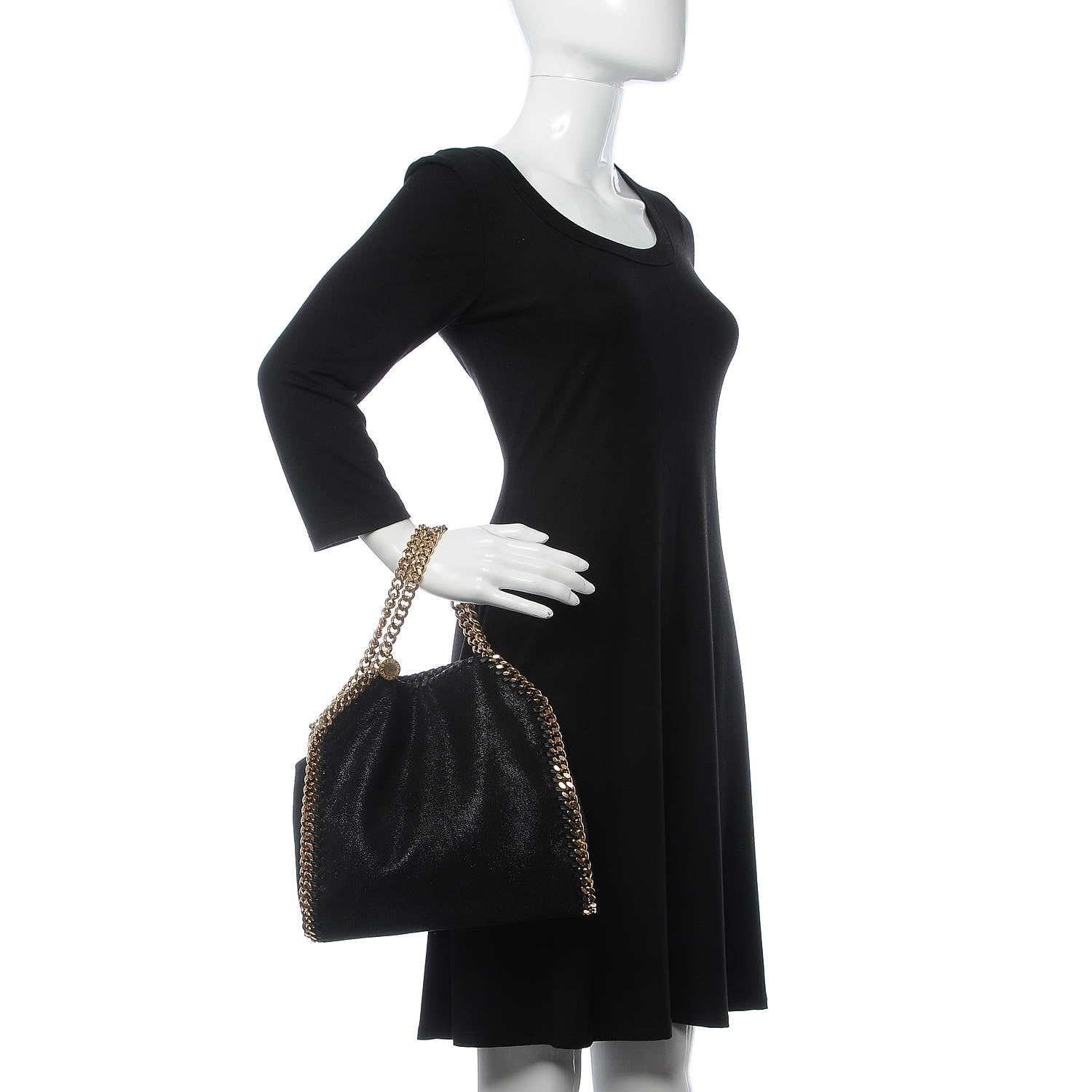 Stella McCartney Shaggy Deer Mini Falabella Tote Black 3 of 8