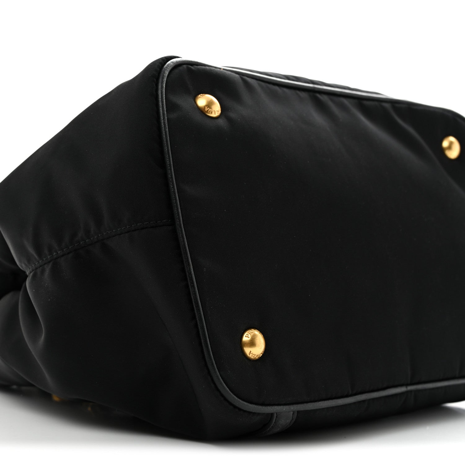 Prada Tessuto Nylon Soft Calf Tote Black 9 of 13