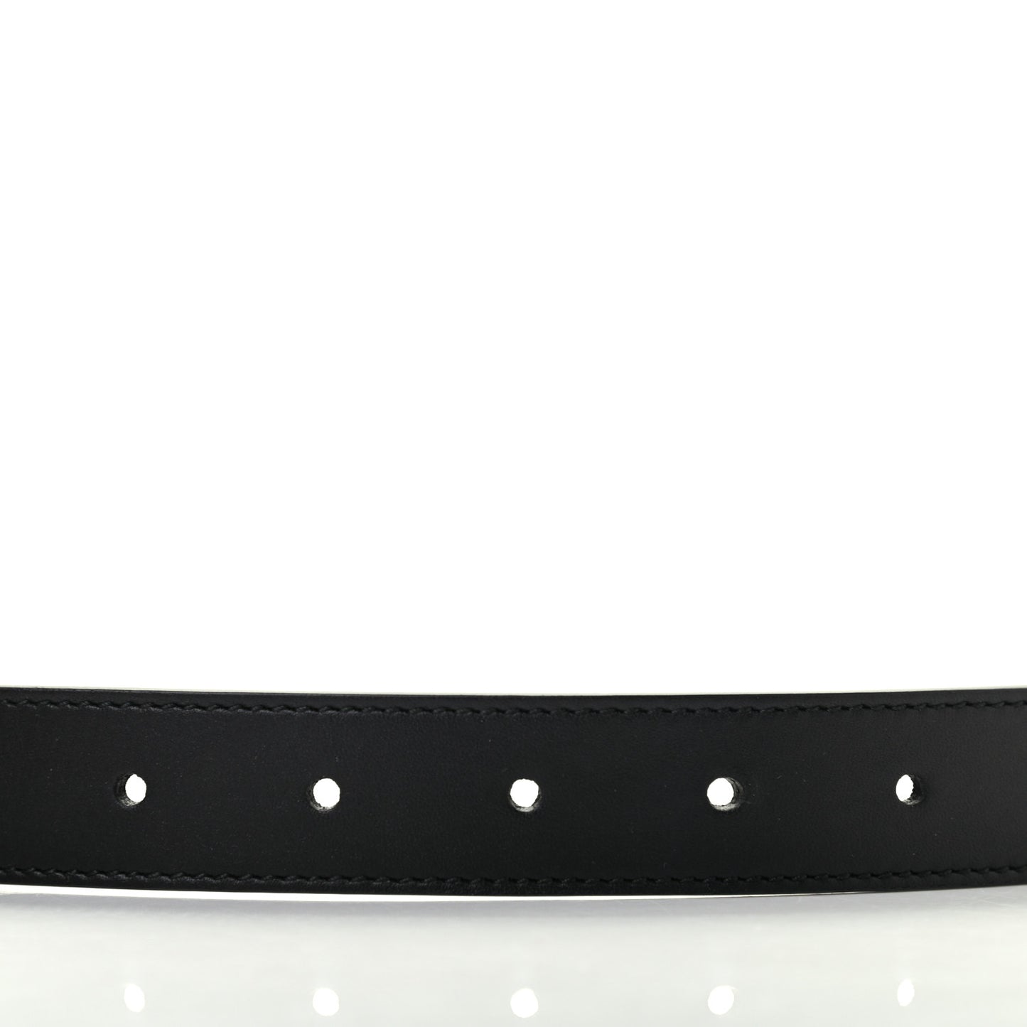 Moon Calfskin Torchon Double G 25mm Belt 95 38 Black