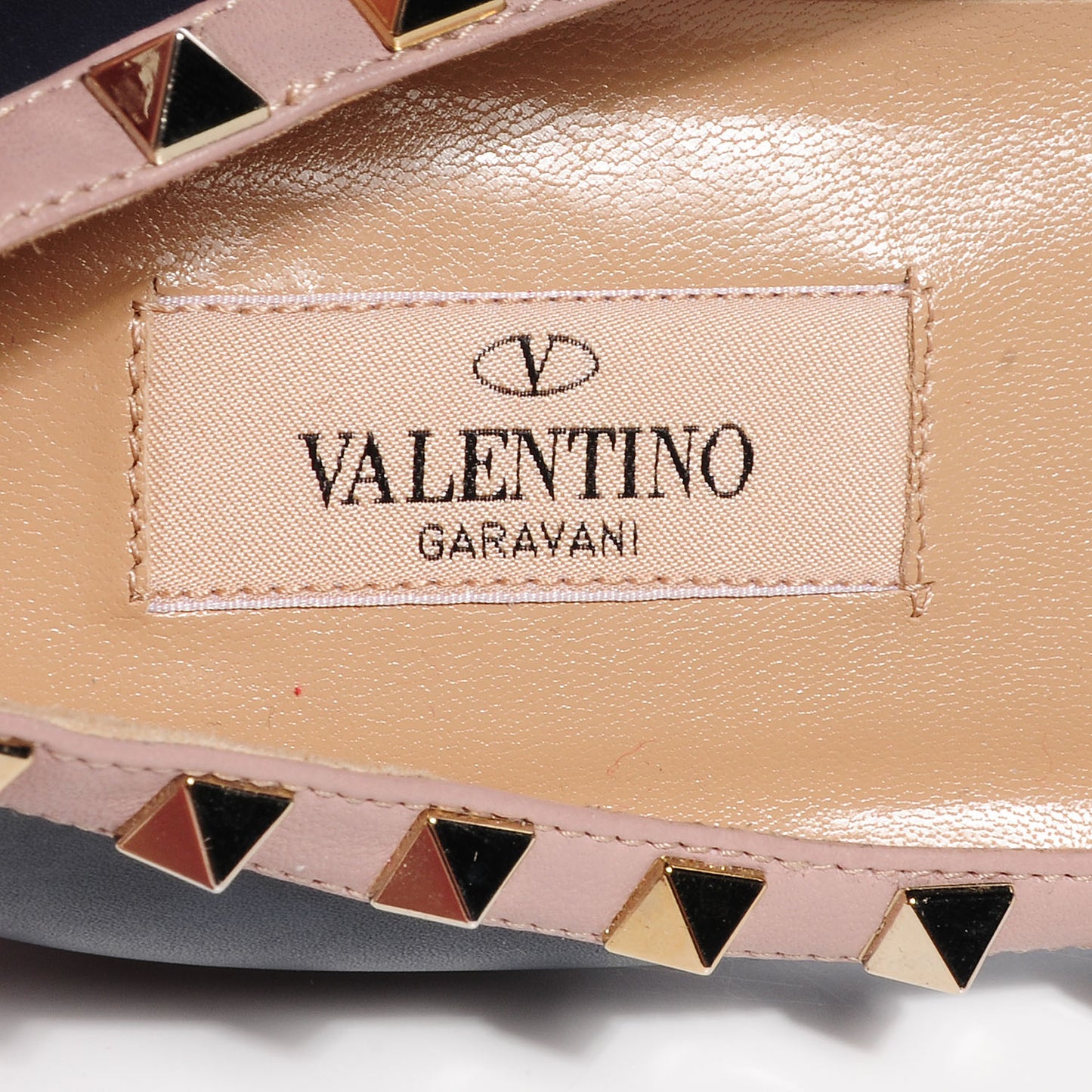 Nappa Rockstud Ballerina Flats 36 Marine Poudre