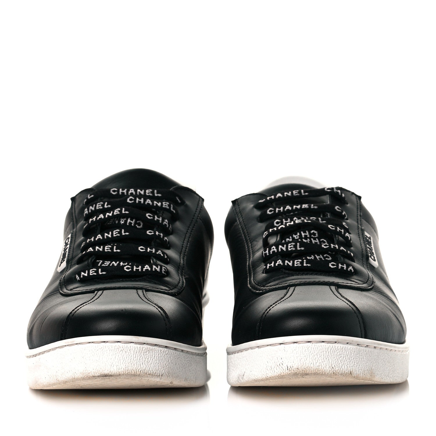 Chanel Calfskin CC Womens Sneakers 43 Black 2 of 8
