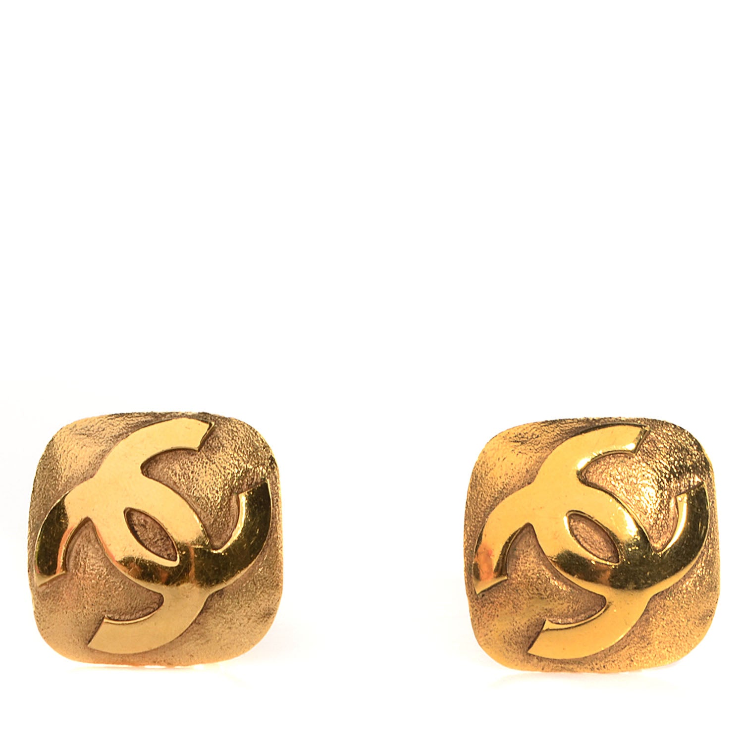 Chanel CC Clip On Earrings Gold 1 of 4