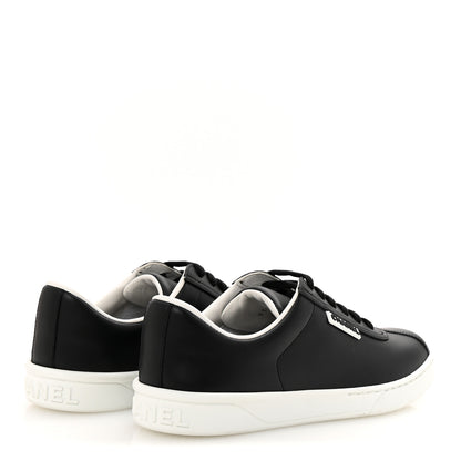 Chanel Calfskin CC Womens Sneakers 36 Black 5 of 9