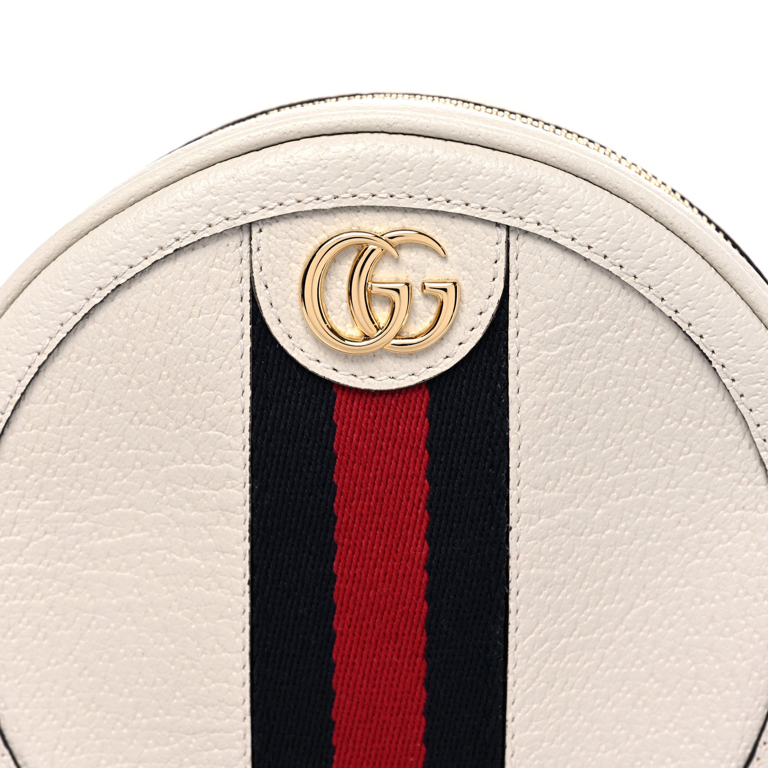 Gucci Textured Calfskin Web Mini Ophidia Round Backpack Mystic White 10 of 10