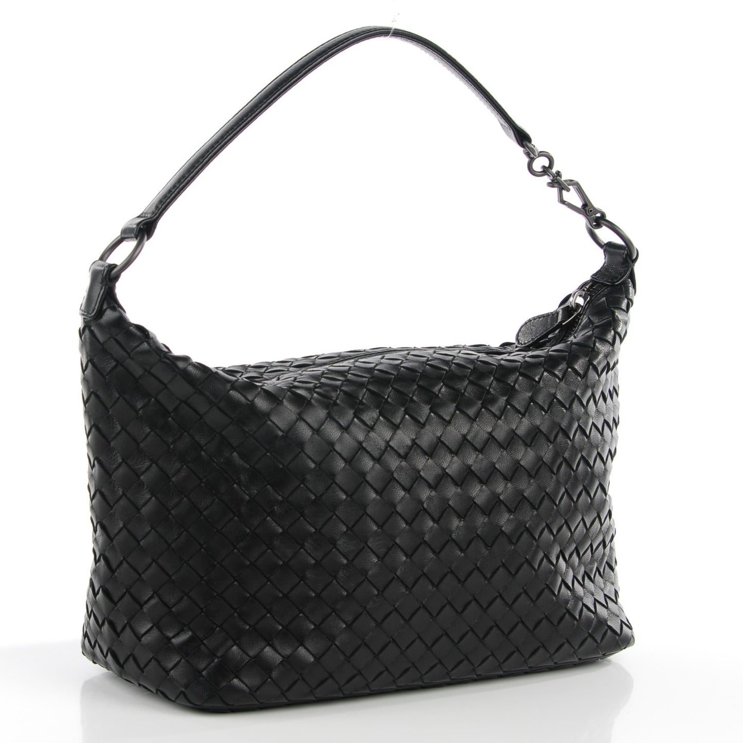 Nappa Intrecciato Small Shoulder Bag Black