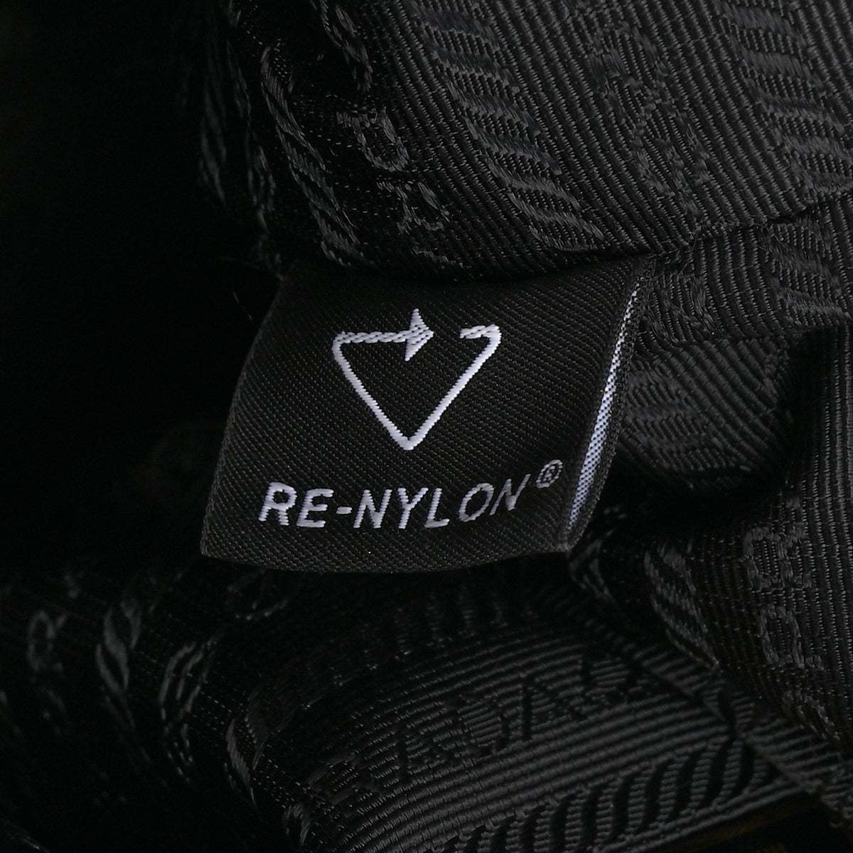 Re-Nylon Saffiano Stitched Duet Bucket Bag Black