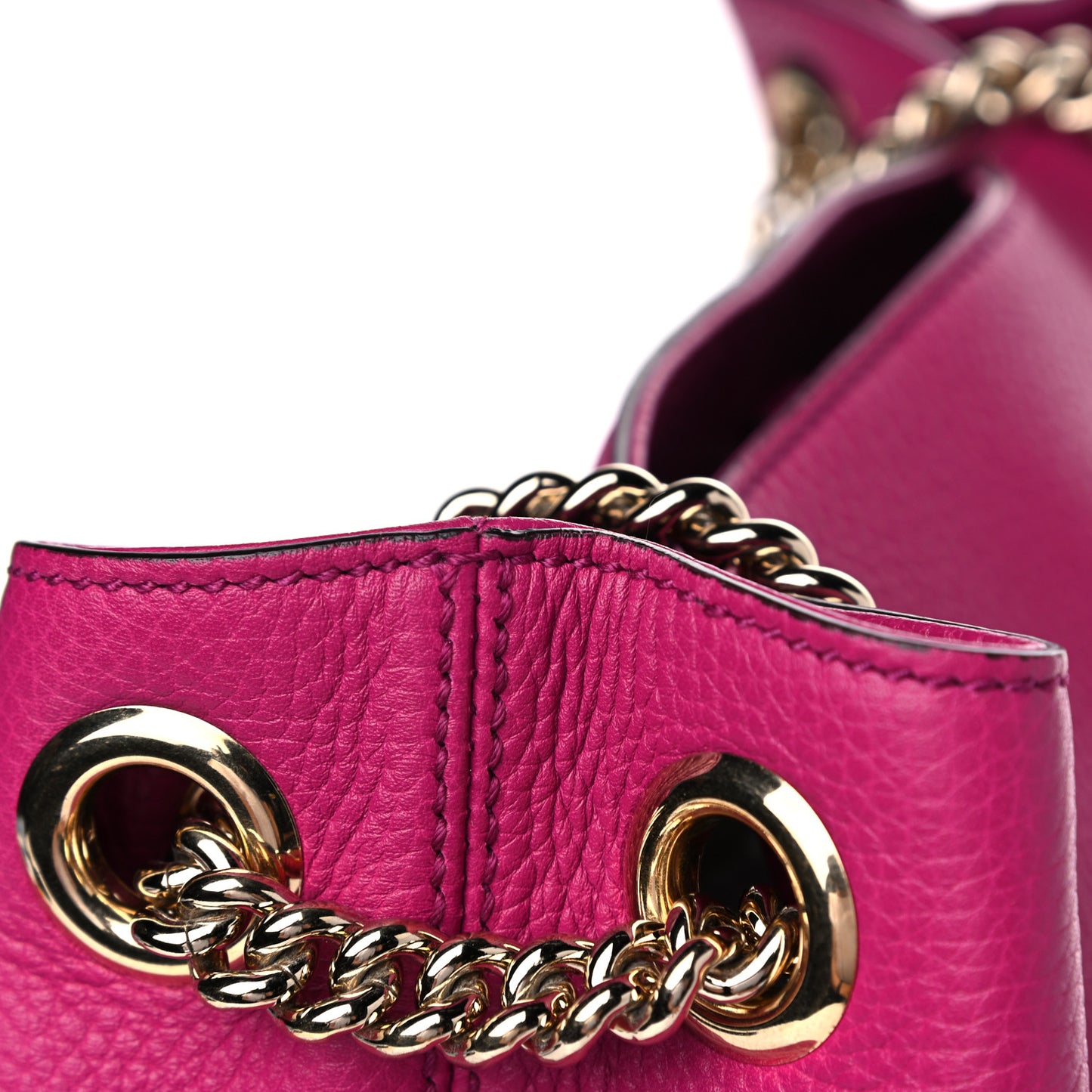 Cellarius Calfskin Medium Soho Chain Shoulder Bag Bright Bouganville