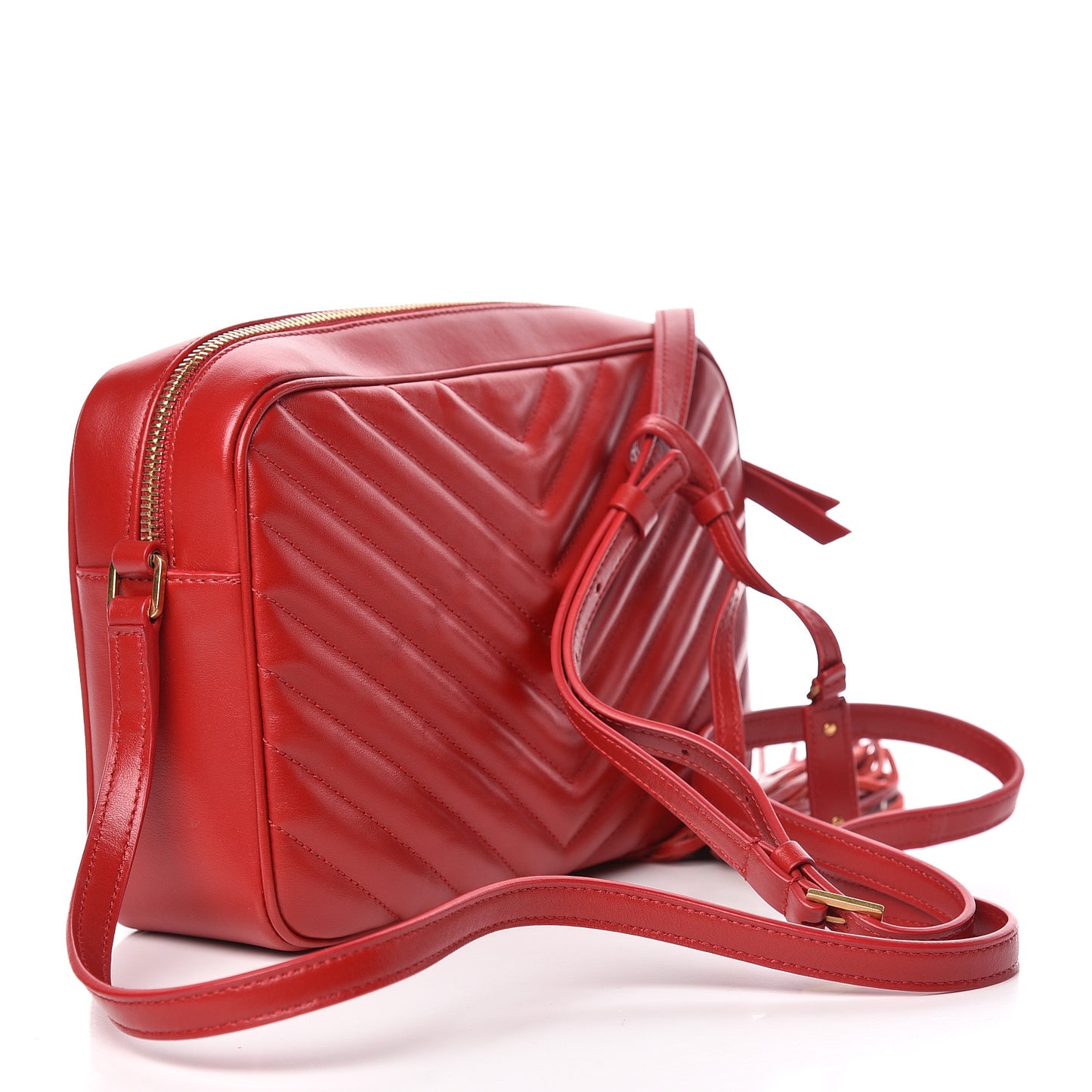 Calfskin Matelasse Monogram Lou Camera Bag Red