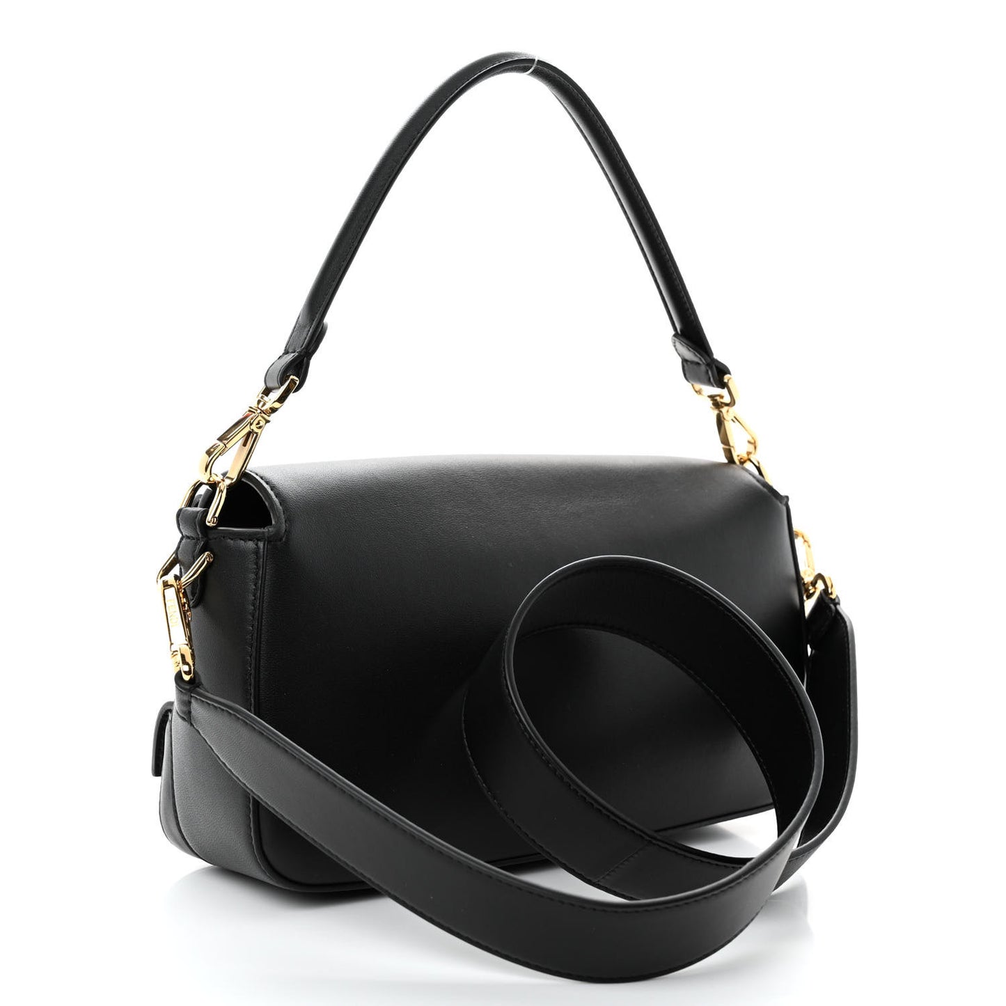 Shiny Nappa Multipocket Baguette Black