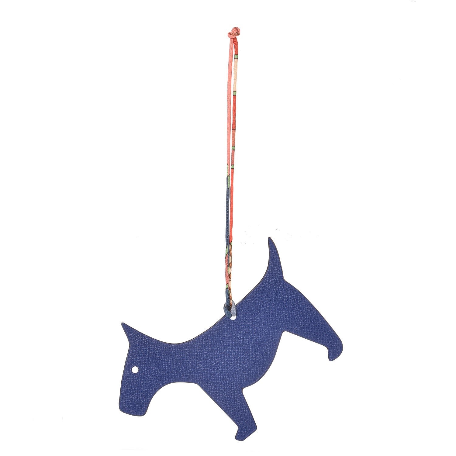 Hermes Togo Epsom Petit H Dog Bag Charm Ciel Bleu Electrique 1 of 3