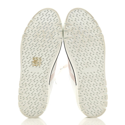 Hermes Calfskin Nappa Dare Sneakers 37 White Rose Dore 5 of 11