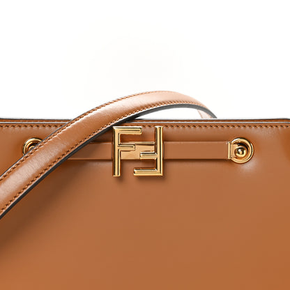 Fendi Vitello King Luxor Fendi Touch Shoulder Bag Caramello 9 of 11