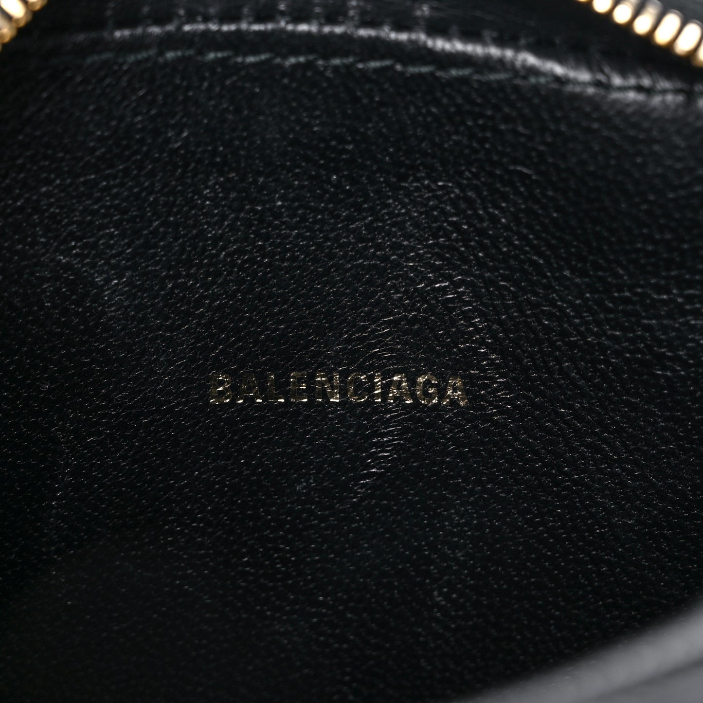 Signature Grained Calfskin Logo XS Ville Camera Bag Black White