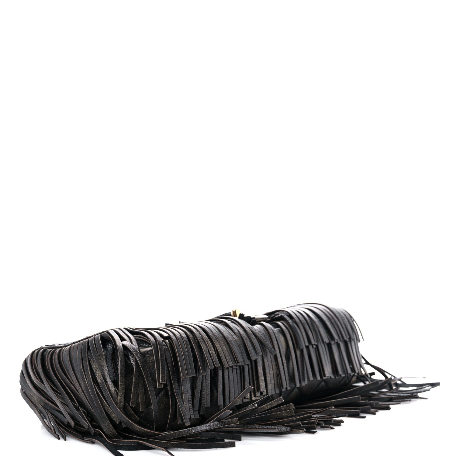 Chanel Metallic Calfskin Quilted Large Into The Fringe Flap Black 3 of 11