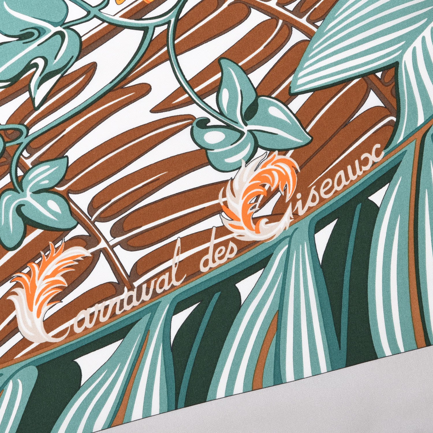 Hermes Silk Carnaval des Oiseaux Shawl 140 3 of 5