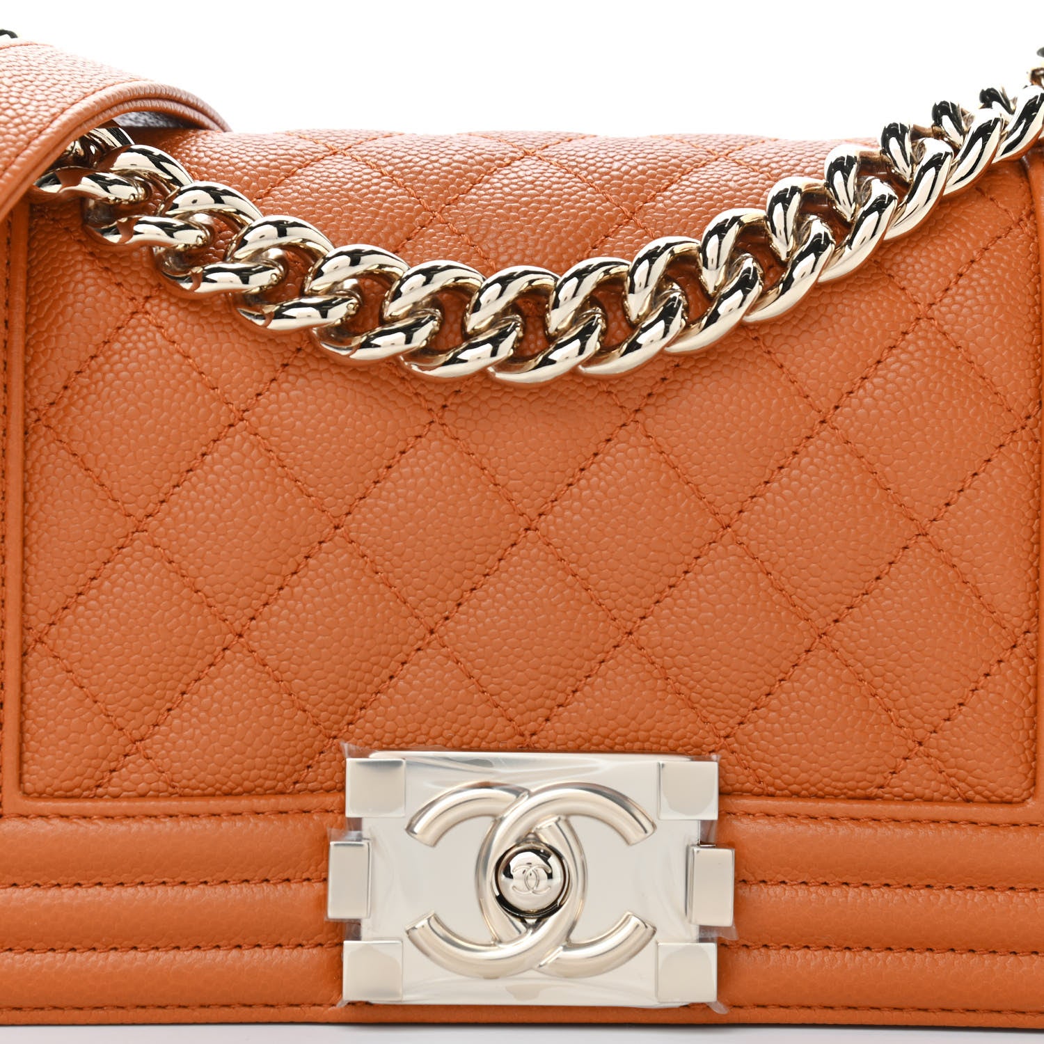 Chanel Caviar Quilted Small Boy Flap Light Brown 8 of 10