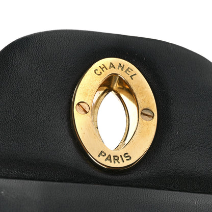 Chanel Lambskin Quilted XL Jumbo Single Flap Black 7 of 11