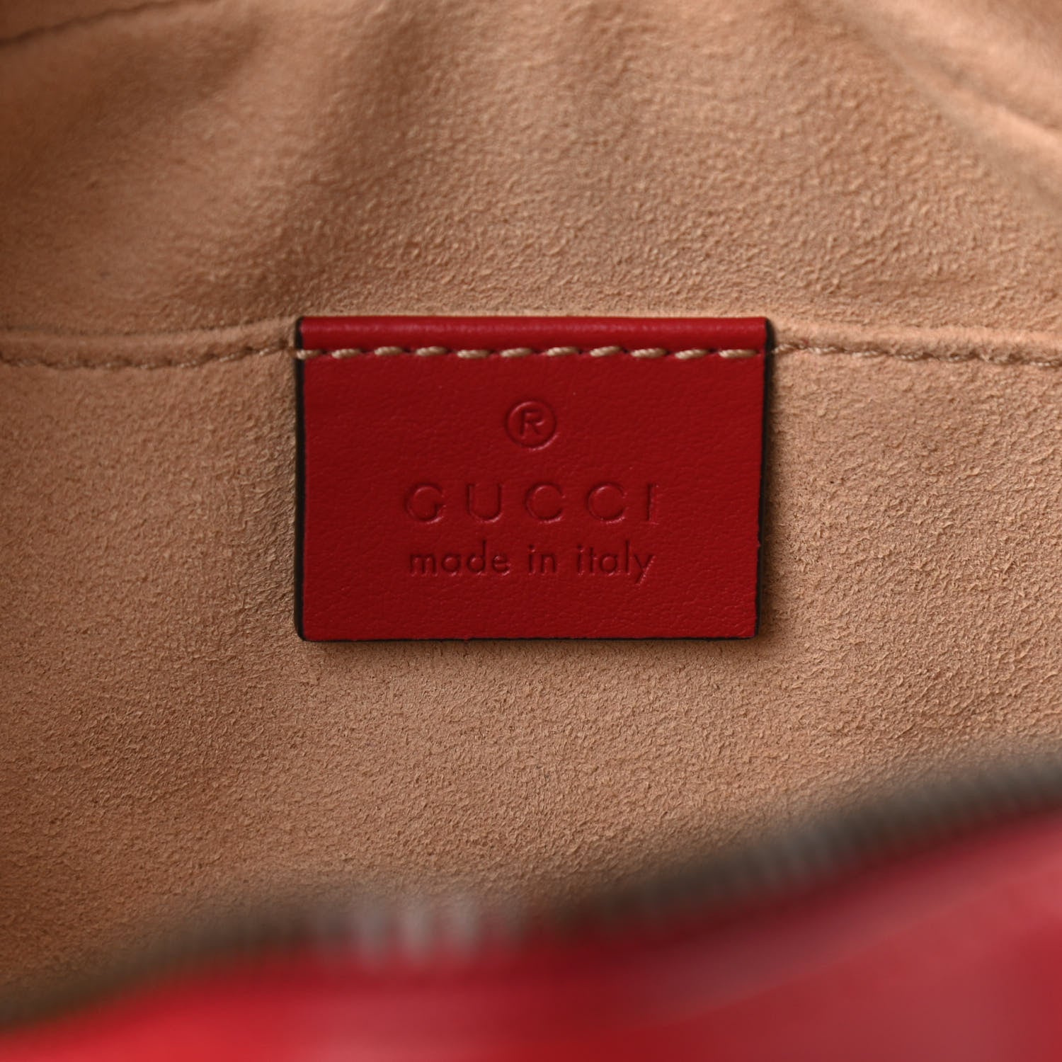 Gucci Calfskin Matelasse Small GG Marmont Chain Shoulder Bag Hibiscus Red 10 of 17