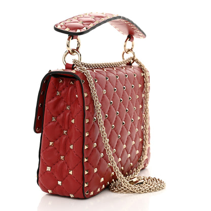 Valentino Garavani Nappa Medium Rockstud Spike Shoulder Bag Rosso Valentino 3 of 9