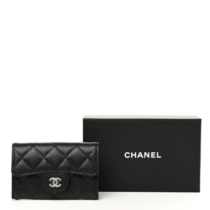 Chanel Caviar Quilted Flap Card Holder Wallet Black 9 of 9