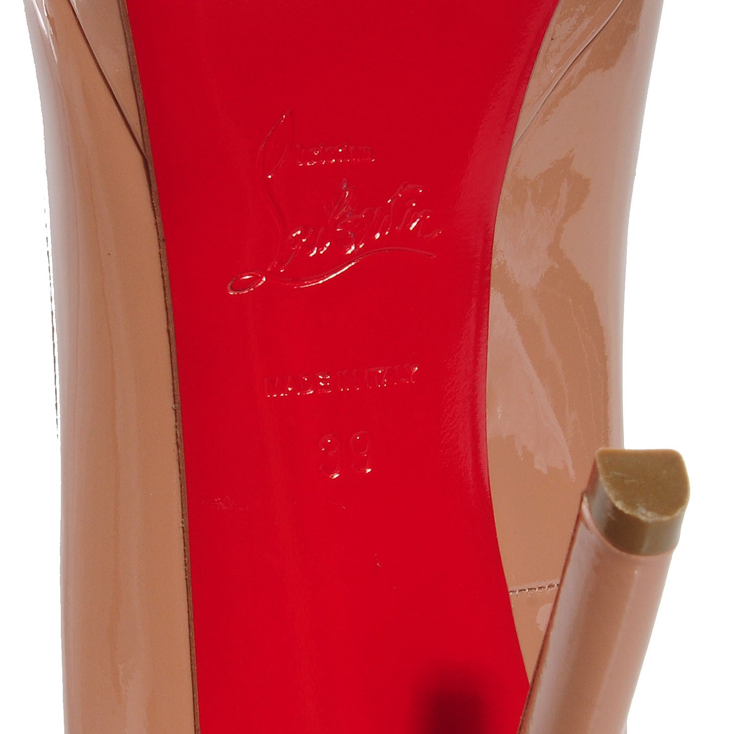 Christian Louboutin Patent Pigalle Plato 120 Pumps 39 Nude 6 of 7