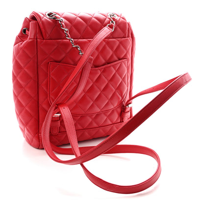 Chanel Lambskin Quilted Small Urban Spirit Backpack Red 3 of 10