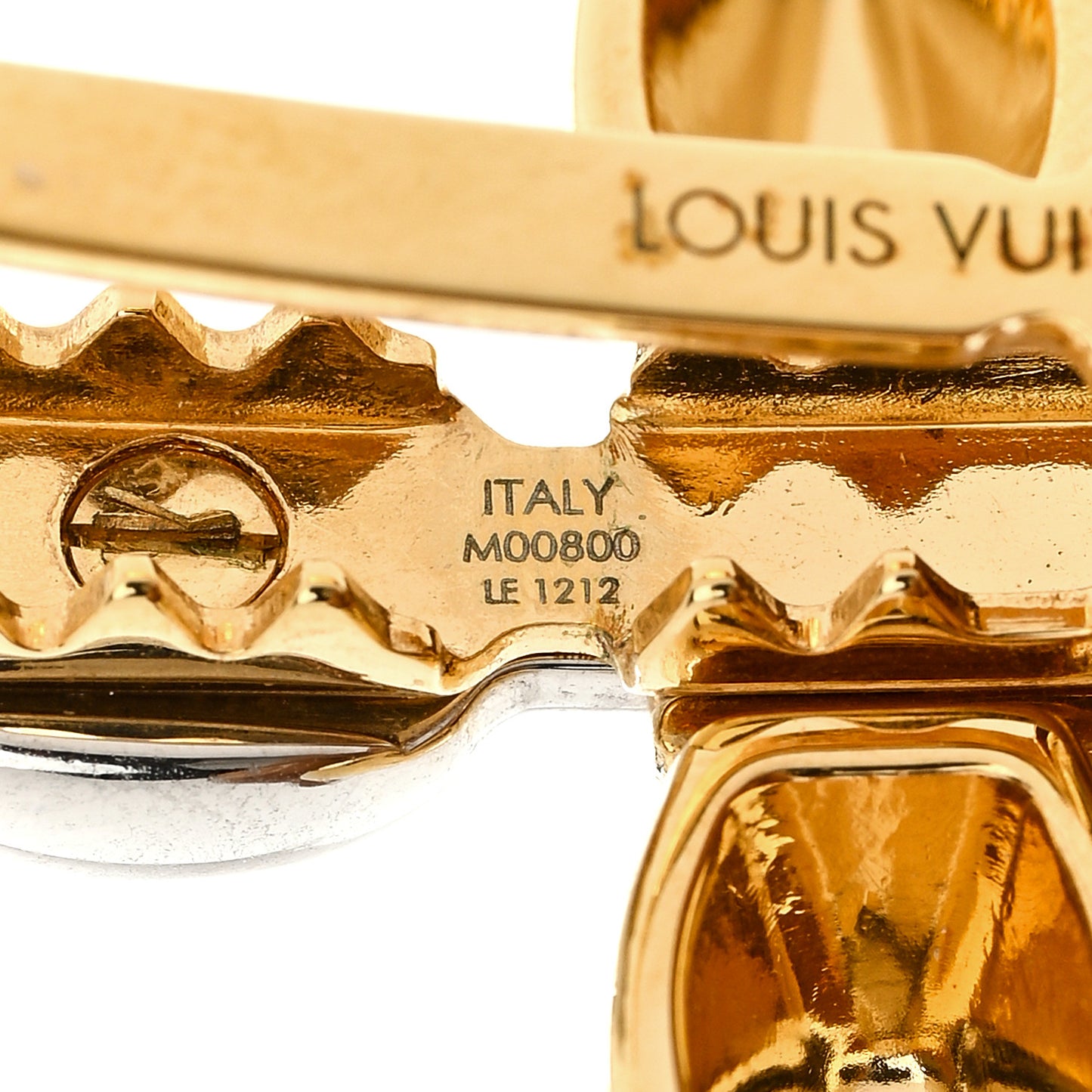 Monogram Metal Louisette Hair Clip Gold