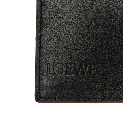 Loewe Grained Calfskin Anagram Trifold Wallet Black 7 of 10