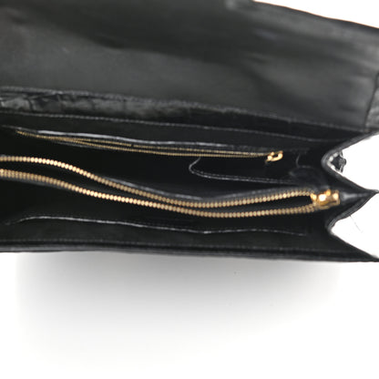 Nancy Gonzalez Crocodile Embroidered Birds Bag Black 5 of 9