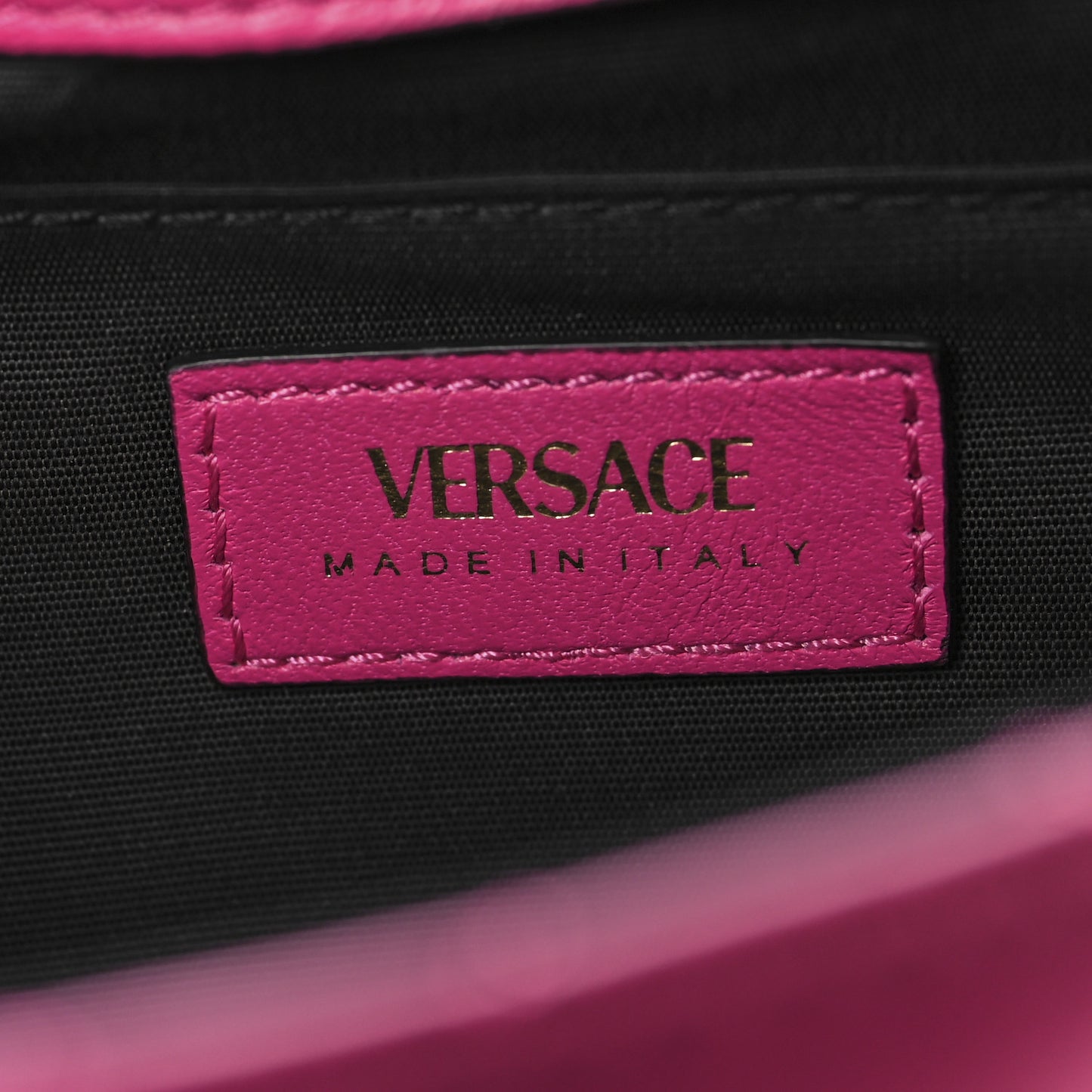 Nappa Quilted Medusa Chain Crossbody Pink