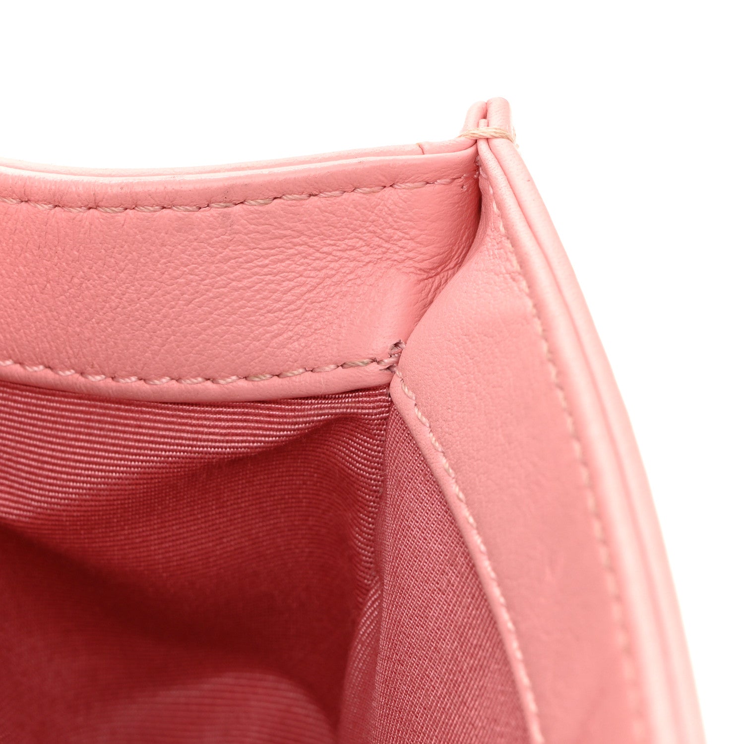 Chanel Calfskin Chevron Embroidered Small Boy By The Sea Flap Pink 12 of 14